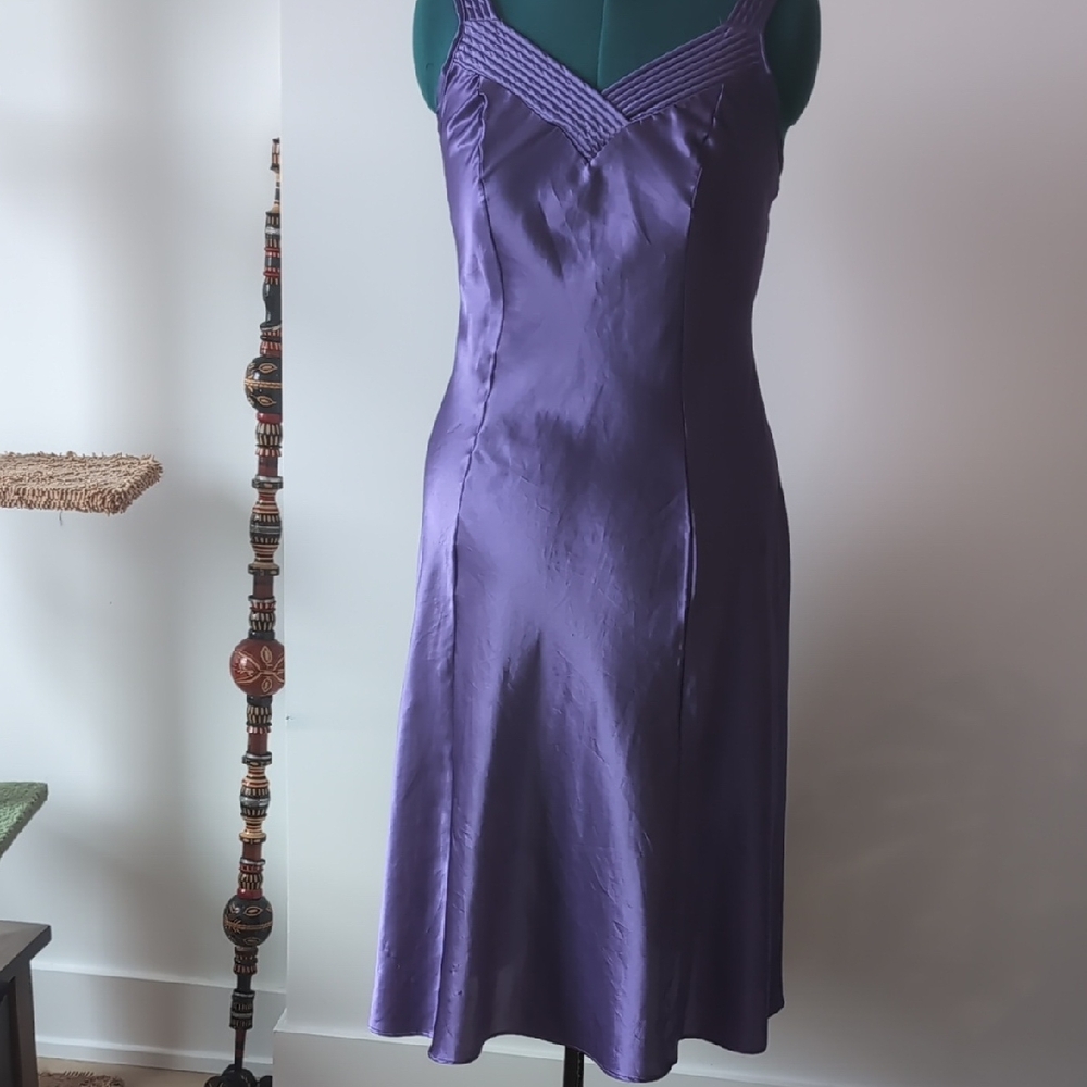Purple Satin Slip Dress - Women Intimates & Sleepwear
